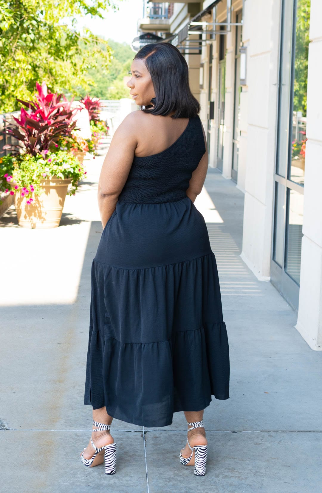 Charrisheleven Dresses Be Elegant One Shoulder Petite Black Maxi Dress