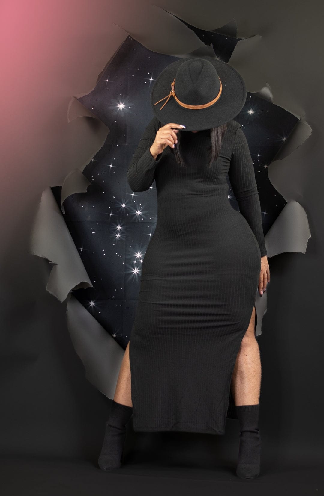 Charrisheleven Dresses Black Turtleneck Petite Dress
